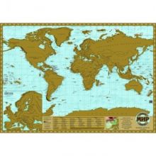 Настенная карта - Мира скретч,1:60 млн, 70х49 см