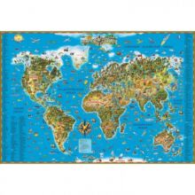 Карта Мира (для детей) лам., шт ОСН1223996