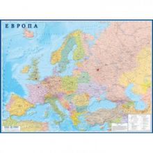 Настенная карта Европа 1,6х1,2м 1:3,8млн политическая