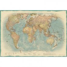 Настенная карта Мир Ретро стиль 1,5х1,05м политическая
