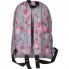 Рюкзак школьный №1 School серый с розовым принтом