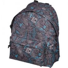 Рюкзак молодежный №1 School серо-голубые узоры