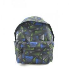 Рюкзак молодежный №1 School сине-зеленые треугольники