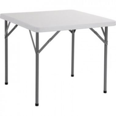 Стол обеденный BN_Lf_EasyAux YCZ-86 скл., 86х86х74, белый пласт, металл