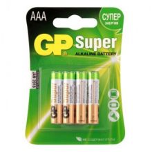 Батарейки GP Super AAA/LR03/24A алкалин., бл/4