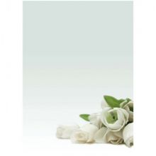 Бумага с готовым изображением 12126 Дизайн-бумага Белые цветы (А4,90г,уп.20