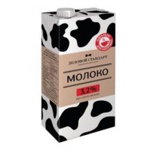 Молоко Деловой стандарт ультрапастер.3,2% 1000гр.шт.