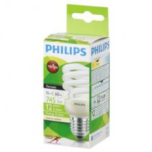 Электрическая лампа Philips CLL Tornado mini T2 12W 827 E27 теплый белый