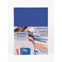Обложки для переплета пластиковые ProfiOffice син. Рифл прозр-диагон50шт