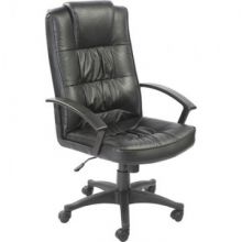 Кресло BN_Dt_Руководителя EChair-605 TS кожа черная, пластик