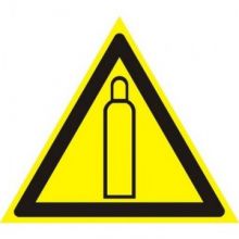 Знак безопасности W19 Газовый баллон (плёнка, 200х200)