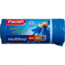 Мешки для мусора Paclan MULTI-TOP с завяз 120л 70x120см 25мкм син 15шт/рул