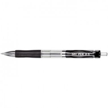 Ручка гелевая G-986 черный,автомат.0,5мм,резин.манжета
