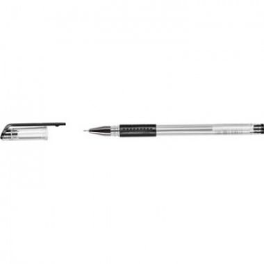 Ручка гелевая G-009 0,5мм черный, игольч. наконечник, манжета