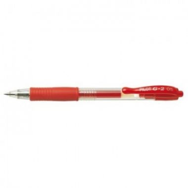 Ручка гелевая PILOT BL-G2-5 авт.резин.манжет.красная 0,3мм Япония