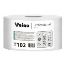 Бумага туалетная д/дисп Veiro Q2 Basic 1сл сер вторич 200м 12рул/уп T102
