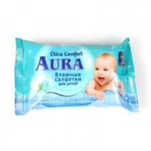 Салфетки влажные AURA для детей Ultra Comfort  60шт.