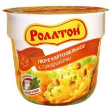 Пюре картофельное Роллтон с сухариками 24шт*40г