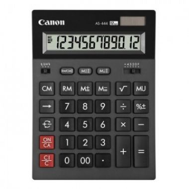 Калькулятор CANON бухг. AS-444 12 разряд. черный
