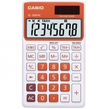 Калькулятор настольный Casio SL-300NC-RG-S-EH, 8 разр, оранжевый