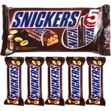 Шоколадный батончик Snickers мультипак 200г (5шт.х 40г)