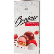Десерт Bonjour souffle вкус клубники со сливками, 232гр