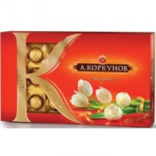 Набор шоколадных конфет А.Коркунов ассорти темный и молочный шоколад 190 г