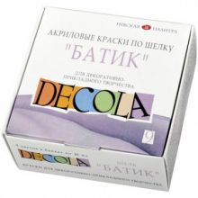 Краски по ткани , набор батик Декола 9x50 мл, акрил, шелк  4441449