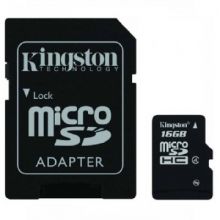 Карта памяти Kingston microSDHC 16GB Class 4(SDC4/16GB)