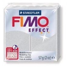 Глина полимерная серебряный металлик,57гр,запек в печке,FIMO,effect,8020-81