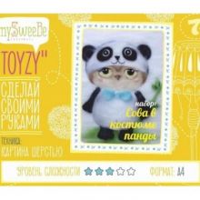 Набор для творчества картина шерстью TOYZY TZ-P024 Сова в костюме панды