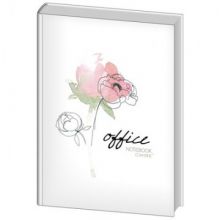 Бизнес-тетрадь 120л,кл,А5,Office Flowers,скоба,тв.пер(CBA5-120OF)