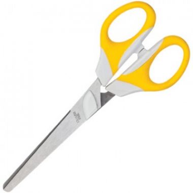 Ножницы Attache  Ergo&Soft 165 мм с резиновыми ручками, цвет желтый