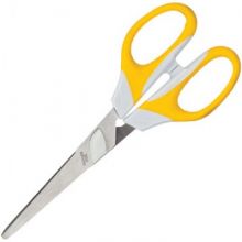 Ножницы Attache  Ergo&Soft 180 мм с резиновыми ручками, цвет желтый