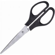 Ножницы Attache 180 мм с пластиковыми эллиптическими  ручками, цвет черный