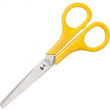 Ножницы Attache  130 мм тупоконечные с пластиковыми ручками, цвет желтый