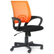 Кресло VT_CH696 ткань черная TW11 сетка оранж DW66