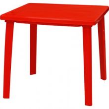Товары для отдыха SPG_стол пластиковый квадратный 80х80, красный