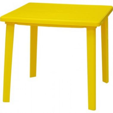 Товары для отдыха SPG_стол пластиковый квадратный 80х80, желтый