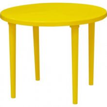 Товары для отдыха SPG_стол пластиковый круглый D90, желтый