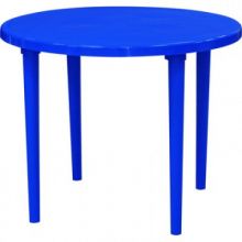 Товары для отдыха SPG_стол пластиковый круглый D90, синий
