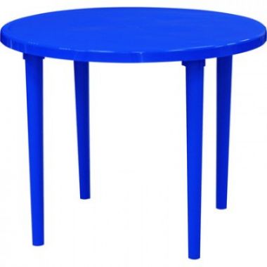Товары для отдыха SPG_стол пластиковый круглый D90, синий
