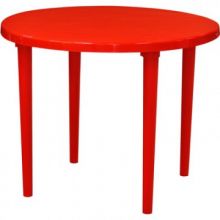 Товары для отдыха SPG_стол пластиковый круглый D90, красный
