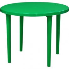 Товары для отдыха SPG_стол пластиковый круглый D90, зеленый