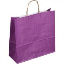 Пакеты из крафт-бумаги Сумка Фиолетовая 32+12*32 см