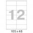 Этикетки самоклеящиеся ProMEGA Label 105х48 мм/12 шт. на листе А4 (100 лист