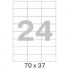 Этикетки самоклеящиеся ProMEGA Label 70х37 мм/24 шт. на листе А4 (100 лист
