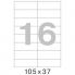 Этикетки самоклеящиеся ProMEGA Label 105х37 мм/16 шт. на лис.А4 (100 лист