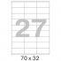 Этикетки самоклеящиеся ProMEGA Label 70х32 мм/27шт. на лист.А4 (100 лис