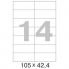 Этикетки самоклеящиеся ProMEGA Label 105х42,4 мм/14 шт. на листе А4 (100 л.
